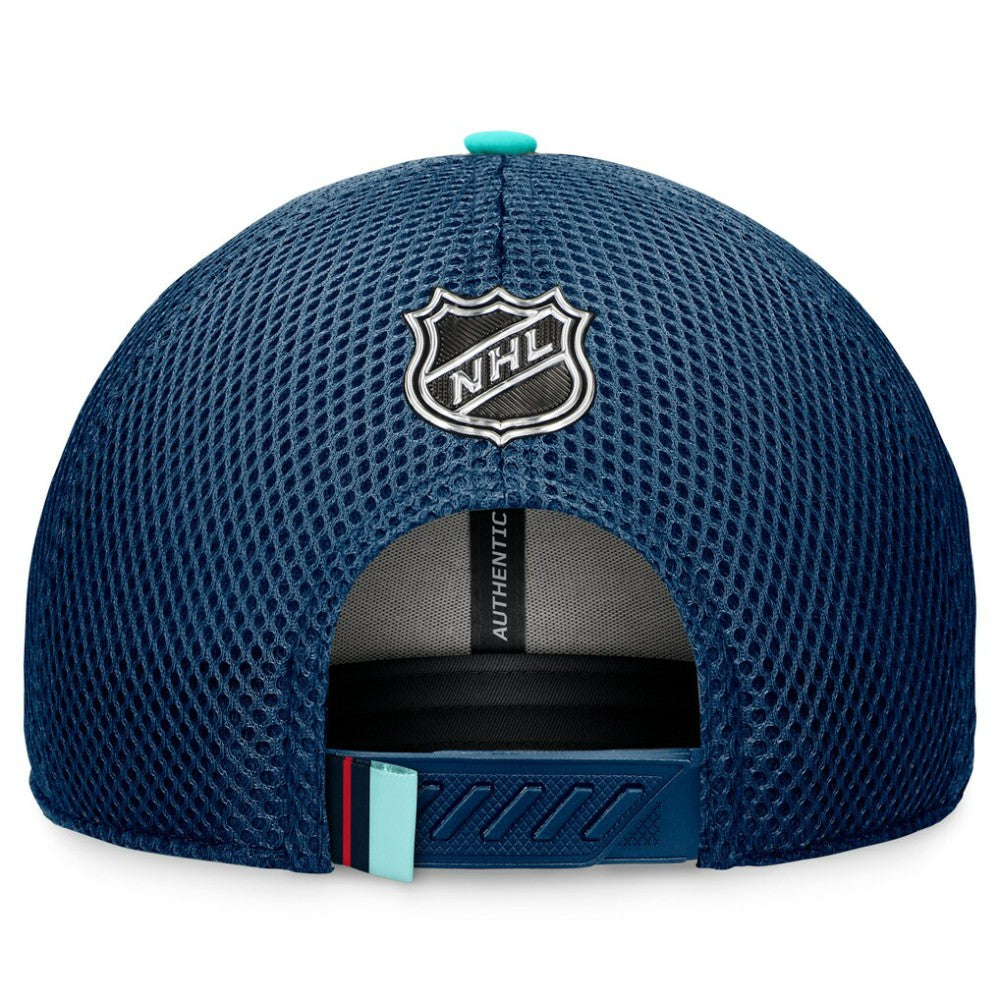 Seattle Kraken Fanatics 2024 NHL Draft On Stage Trucker Adjustable Hat On Sale