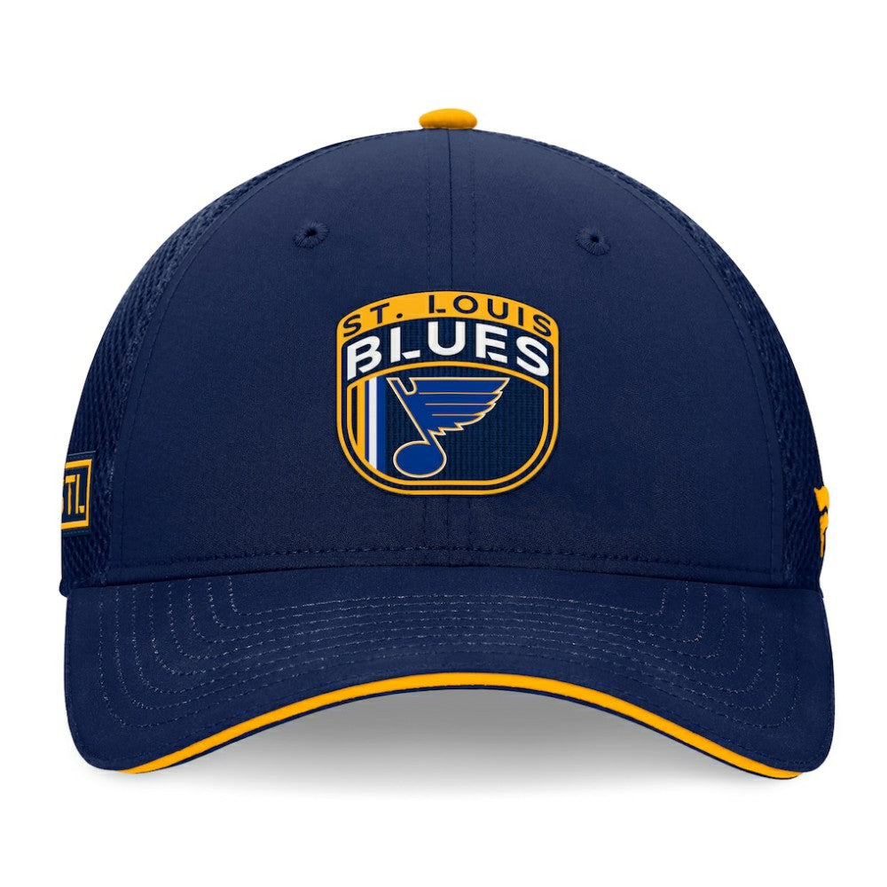 St. Louis Blues Fanatics 2024 NHL Draft On Stage Trucker Adjustable Hat On Sale
