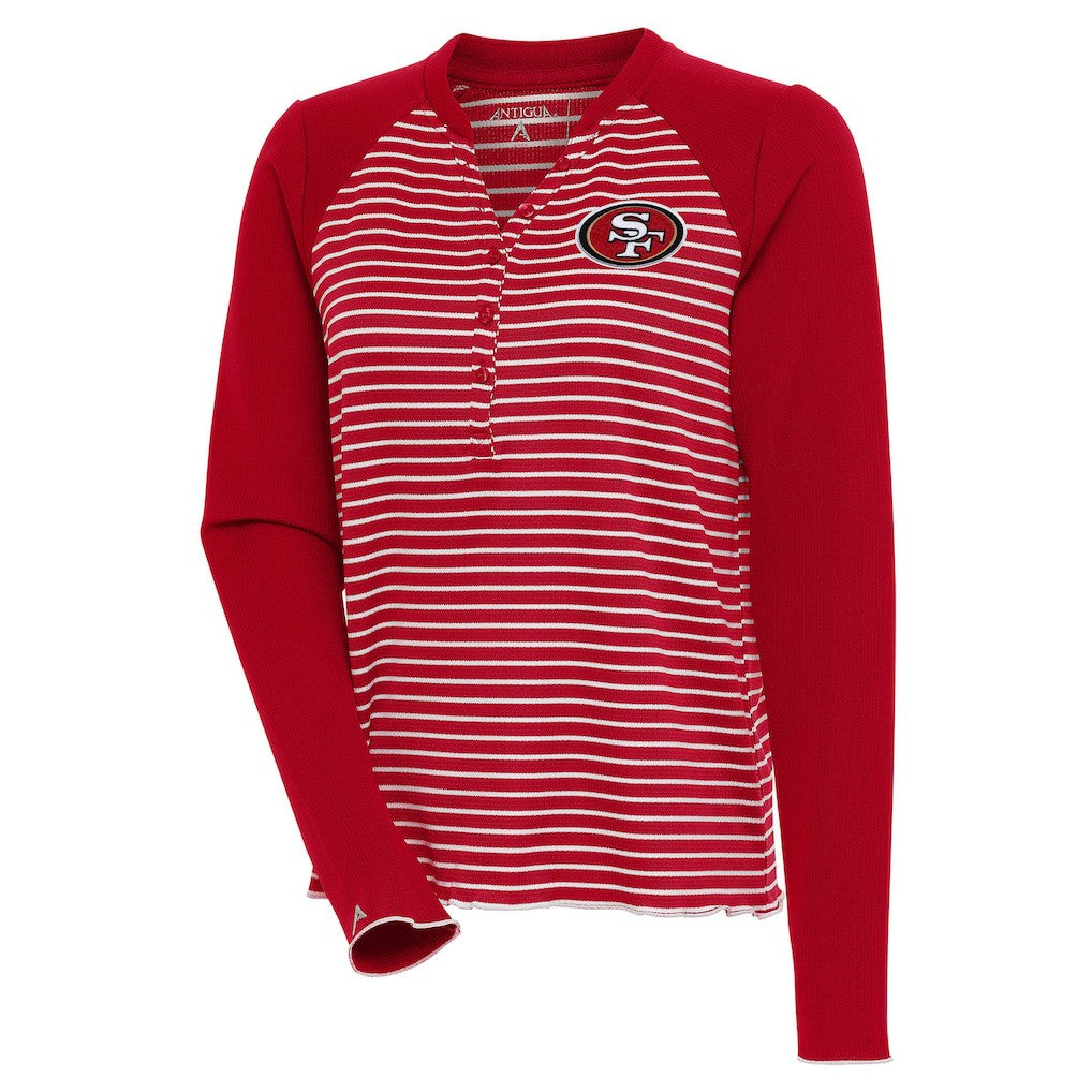 San Francisco 49ers  Antigua Women's Maverick Long Sleeve Henley T-Shirt
