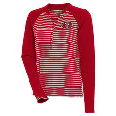 San Francisco 49ers  Antigua Women's Maverick Long Sleeve Henley T-Shirt