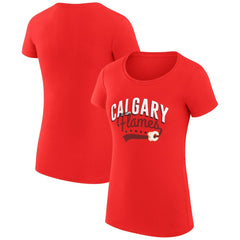 Calgary Flames G-III 4Her by Carl Banks Women's Super-Slim Fit Lightweight Filigree Logo T-Shirt – Red Online
