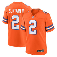 Denver Broncos Nike Patrick Surtain II  Mile High Collection 1977 Throwback Player Game Jersey