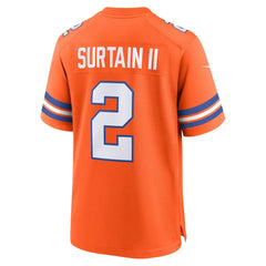 Denver Broncos Nike Patrick Surtain II  Mile High Collection 1977 Throwback Player Game Jersey
