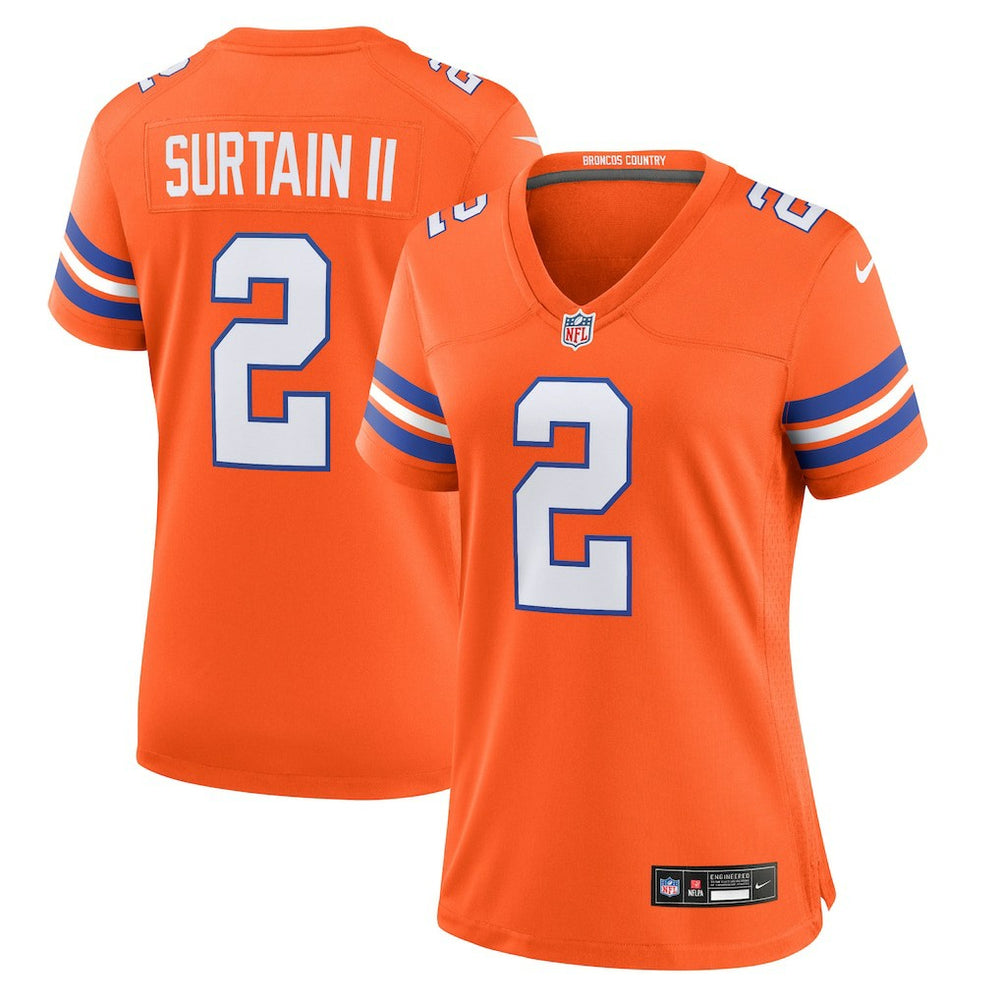 Denver Broncos Nike Patrick Surtain II  Women's Mile High Collection 1977 Throwback Player Game Jersey