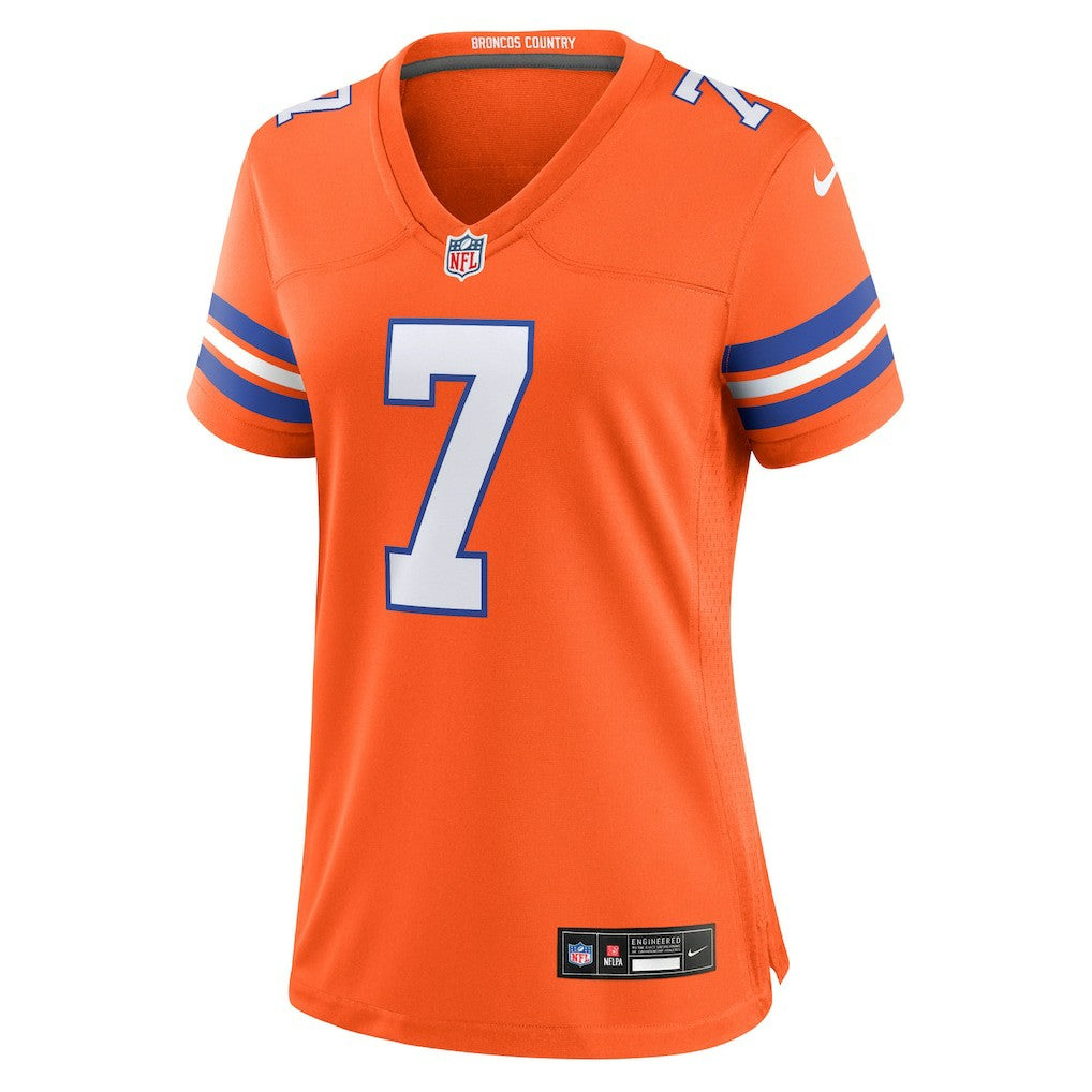 Denver Broncos Nike John Elway  Women's Mile High Collection 1977 Throwback Player Game Jersey