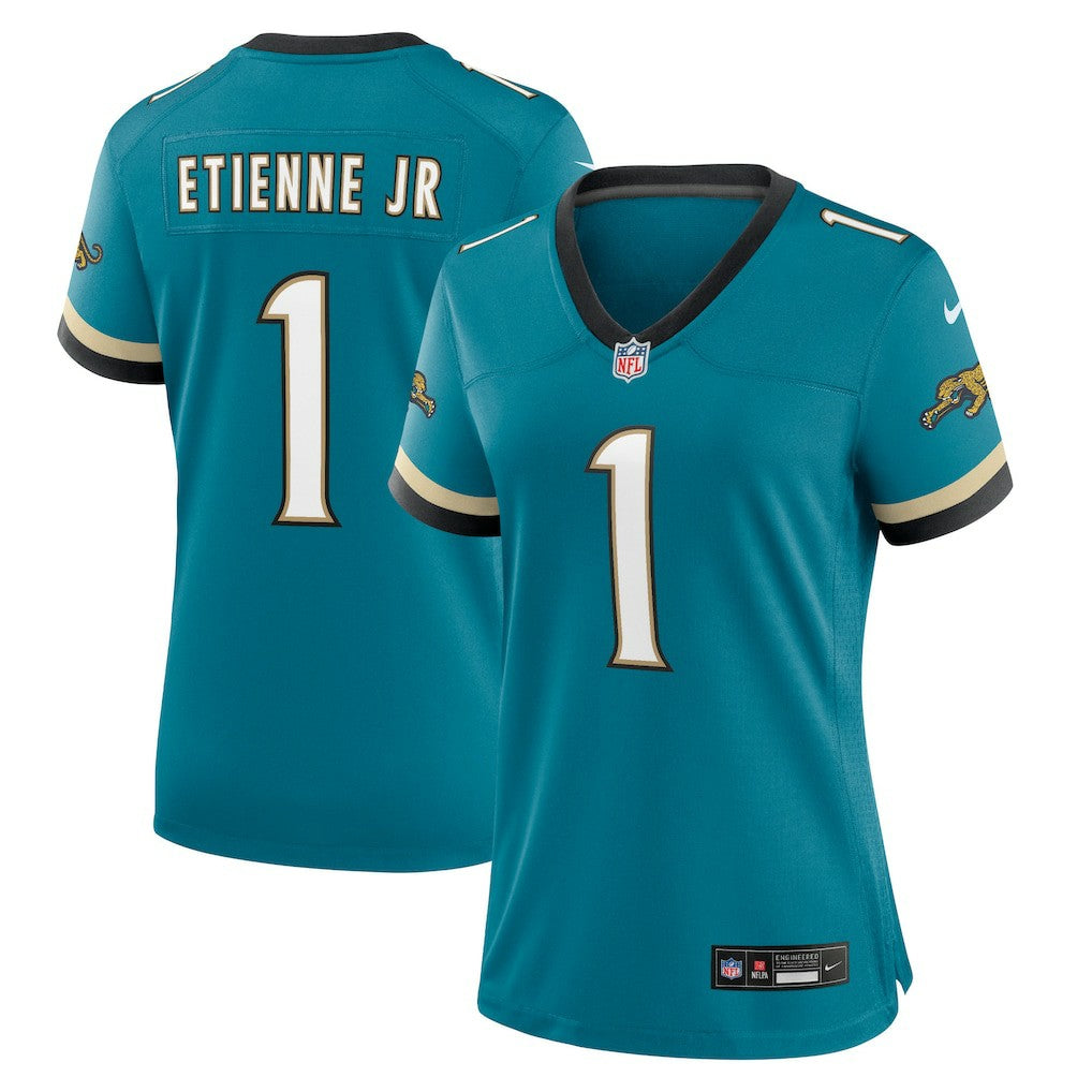 Jacksonville Jaguars Nike Travis Etienne Jr  Women's Prowler Throwback Game Jersey