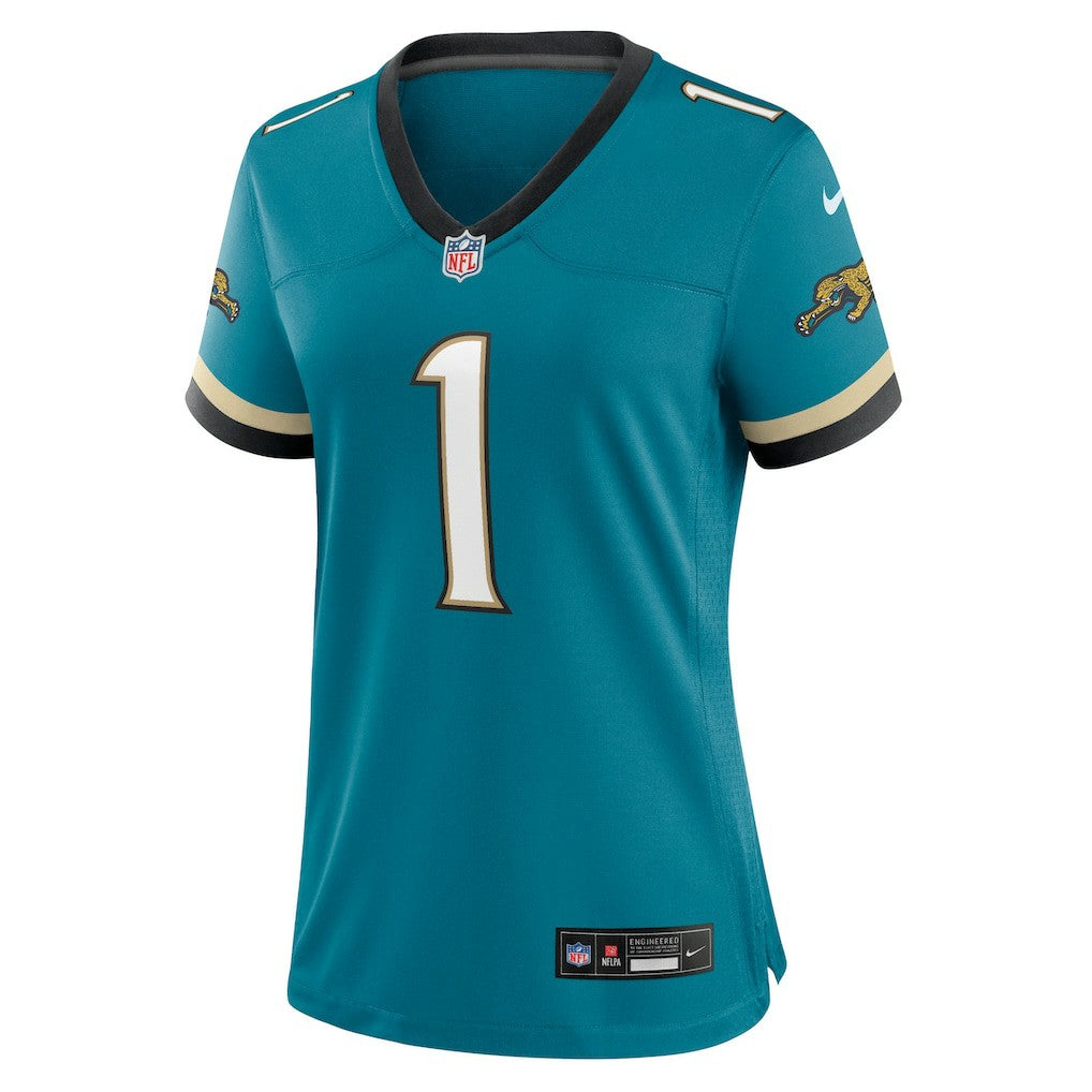 Jacksonville Jaguars Nike Travis Etienne Jr  Women's Prowler Throwback Game Jersey