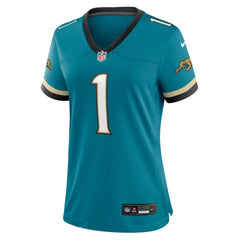 Jacksonville Jaguars Nike Travis Etienne Jr  Women's Prowler Throwback Game Jersey