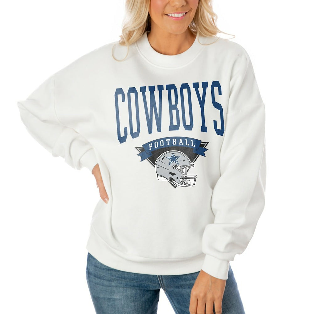 Dallas Cowboys  Gameday Couture Women's Oversized Yard Line Tri-Blend Pullover Sweatshirt