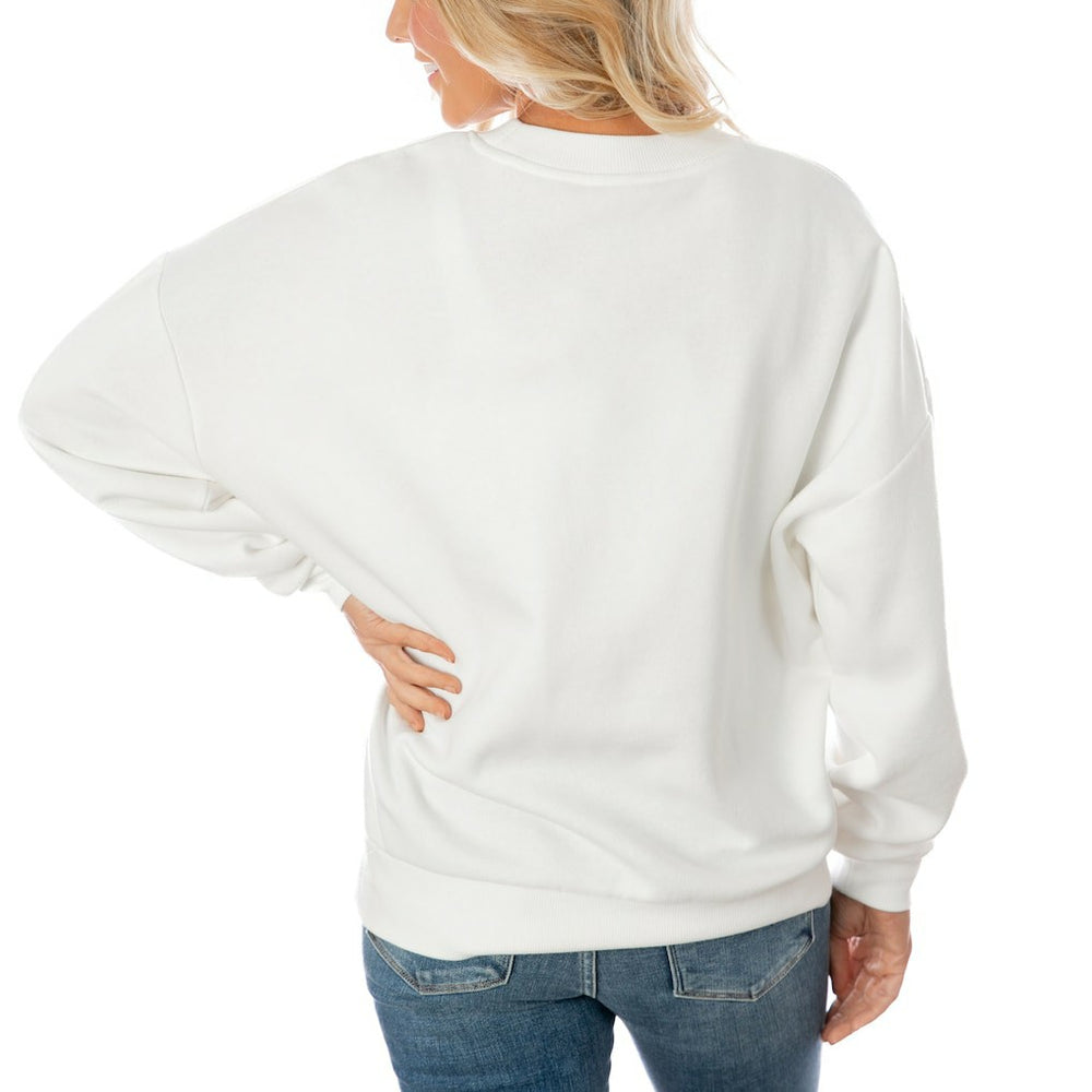 Dallas Cowboys  Gameday Couture Women's Oversized Yard Line Tri-Blend Pullover Sweatshirt