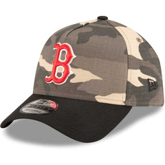 Boston Red Sox New Era Camo Crown A-Frame 9FORTY Adjustable Hat | MLB New