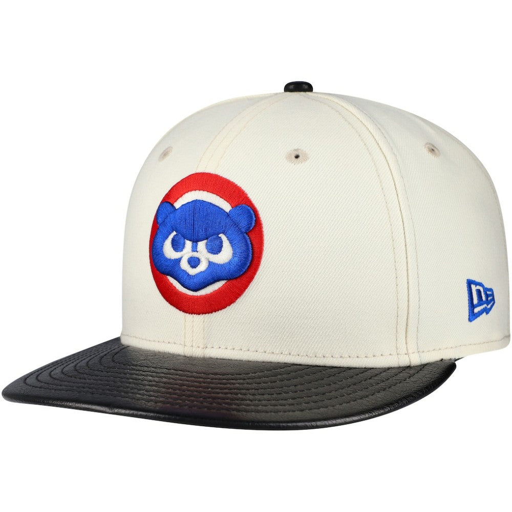 Chicago Cubs New Era Game Night Leather Visor 59FIFTY Fitted Hat | MLB For sale