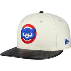 Chicago Cubs New Era Game Night Leather Visor 59FIFTY Fitted Hat | MLB For sale