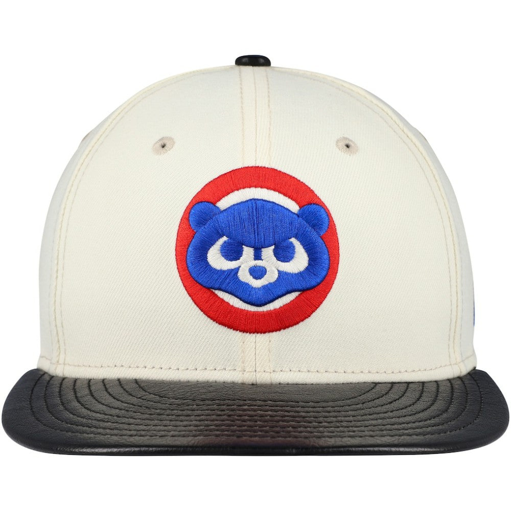 Chicago Cubs New Era Game Night Leather Visor 59FIFTY Fitted Hat | MLB For sale