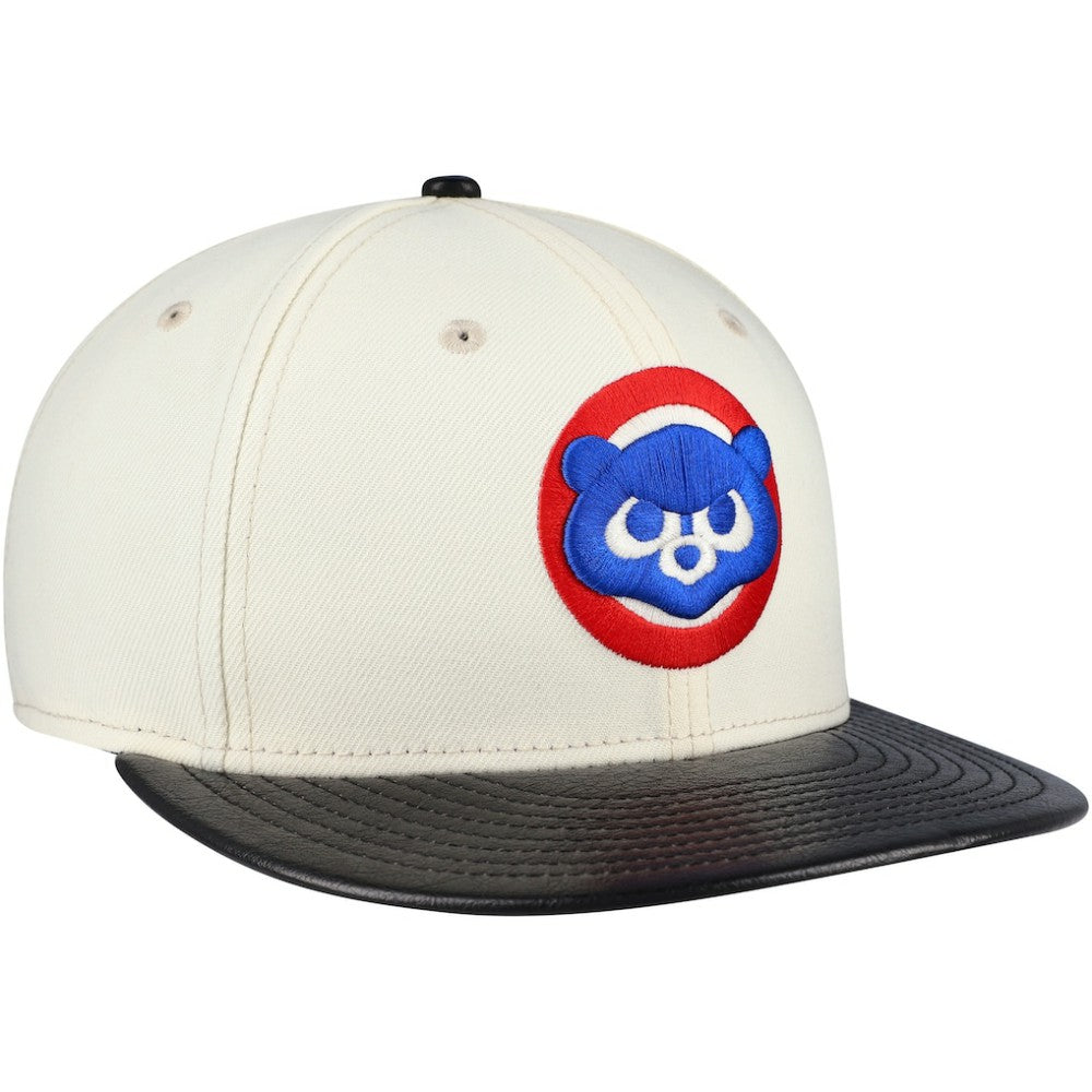 Chicago Cubs New Era Game Night Leather Visor 59FIFTY Fitted Hat | MLB For sale