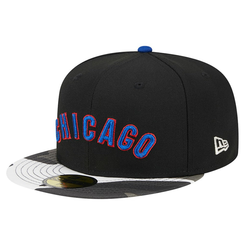 Chicago Cubs New Era Metallic Camo 59FIFTY Fitted Hat | MLB For sale