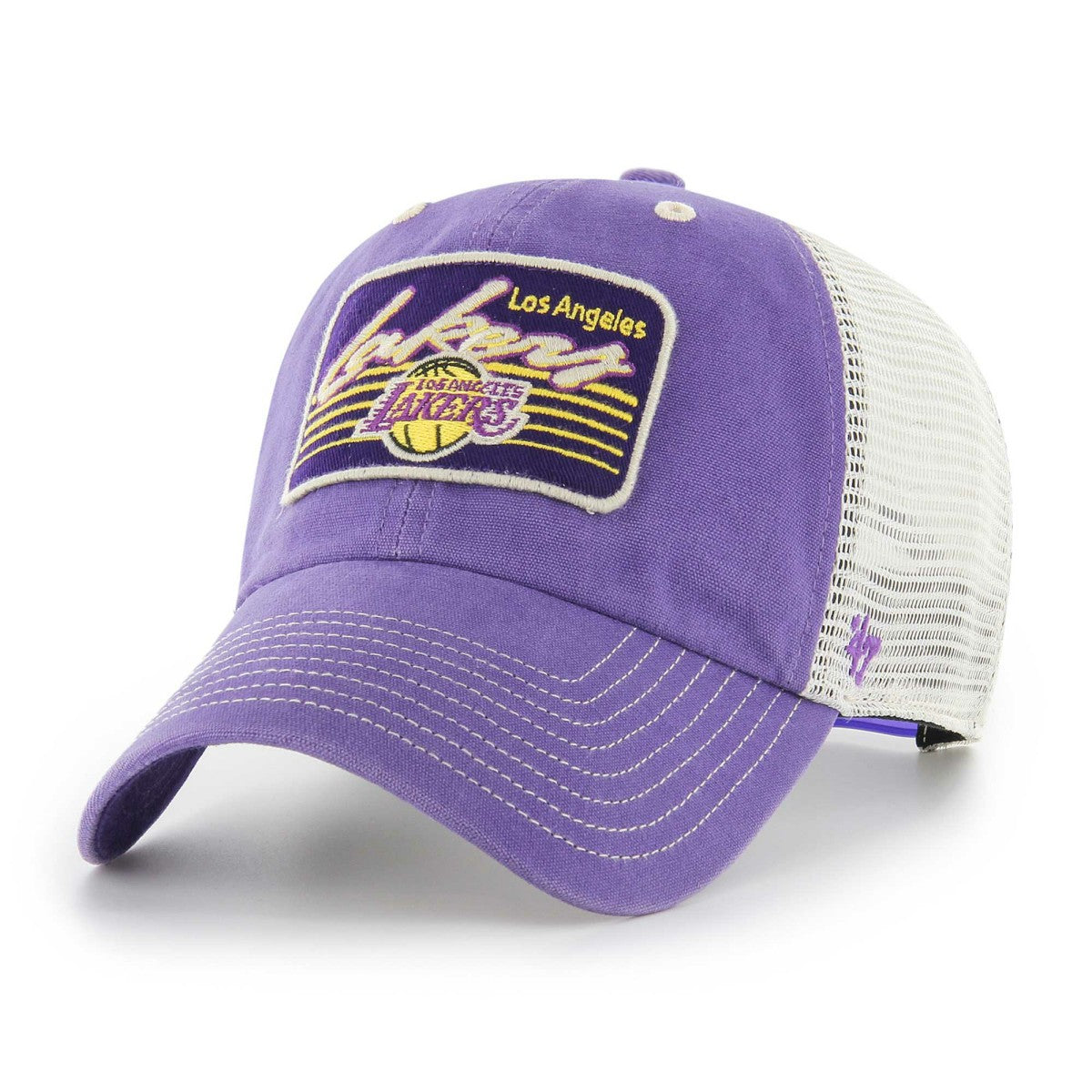 Los Angeles Lakers '47 Five Point Patch Clean Up Adjustable Hat New