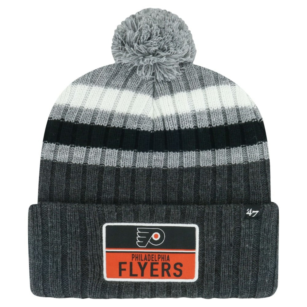 Philadelphia Flyers '47 Stack Patch Cuffed Knit Hat with Pom Discount