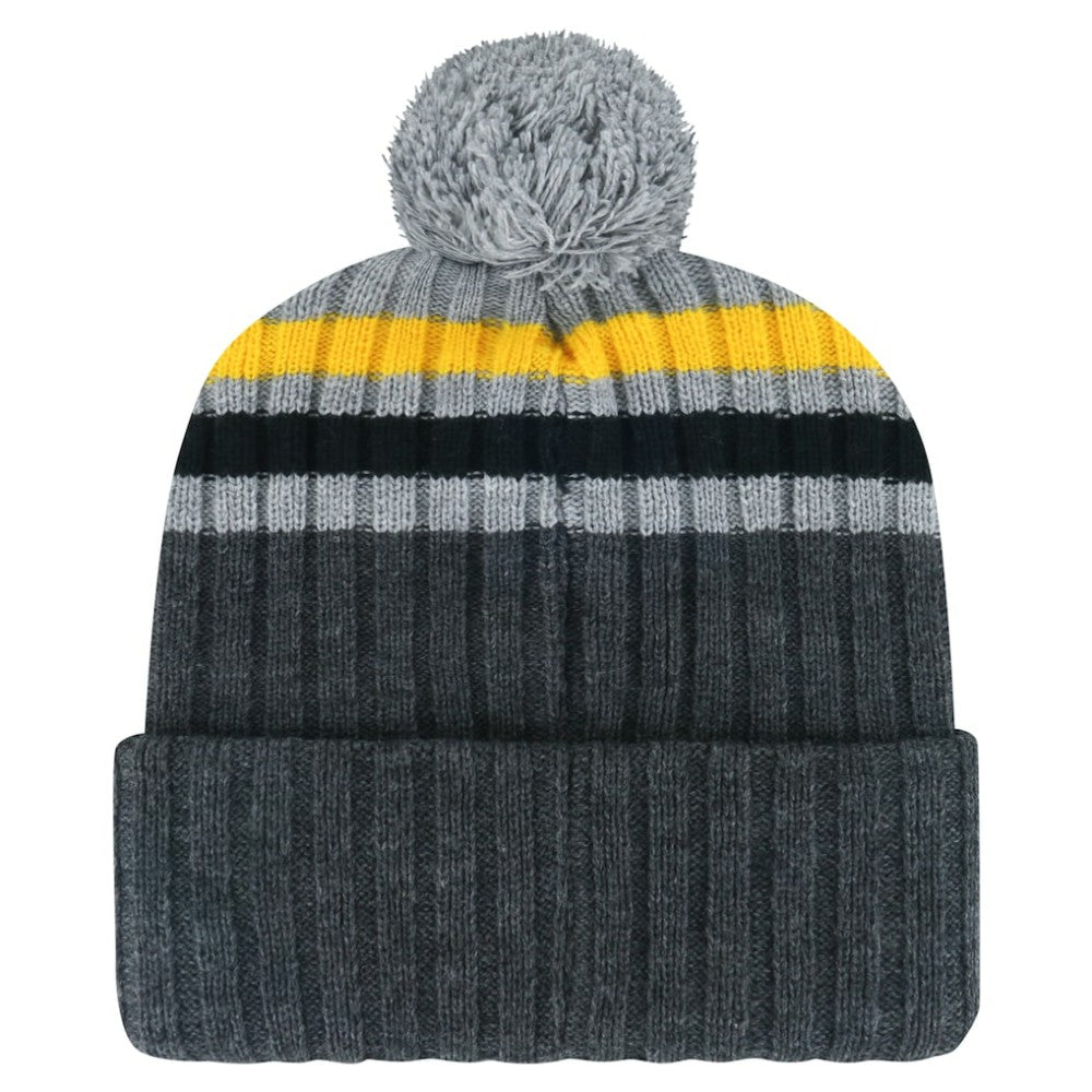 Pittsburgh Penguins '47 Stack Patch Cuffed Knit Hat with Pom On Sale