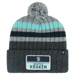 Seattle Kraken '47 Stack Patch Cuffed Knit Hat with Pom Outlet