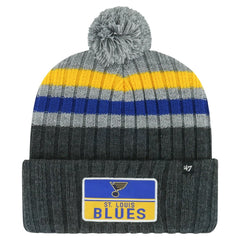 St. Louis Blues '47 Stack Patch Cuffed Knit Hat with Pom Sale