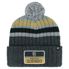 Vegas Golden Knights '47 Stack Patch Cuffed Knit Hat with Pom On Sale