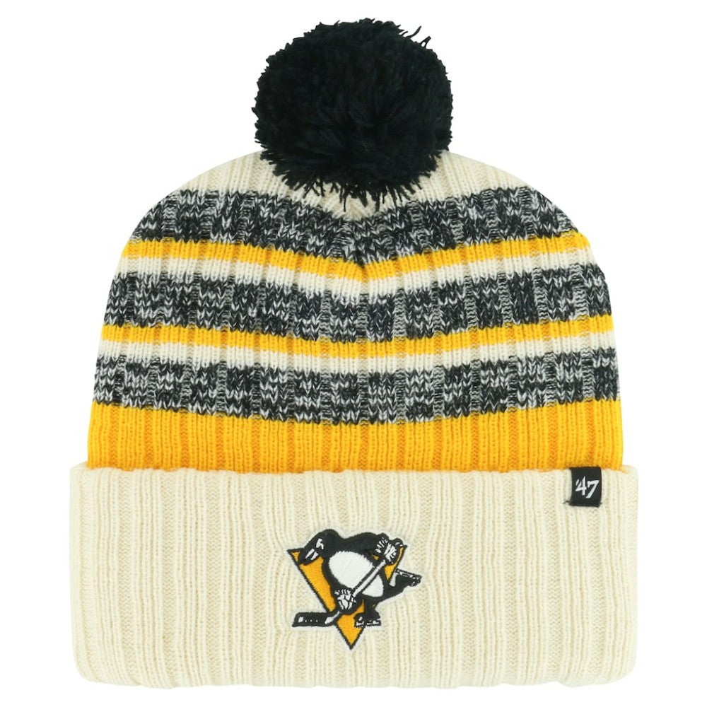Pittsburgh Penguins '47 Tavern Cuffed Knit Hat with Pom On Sale