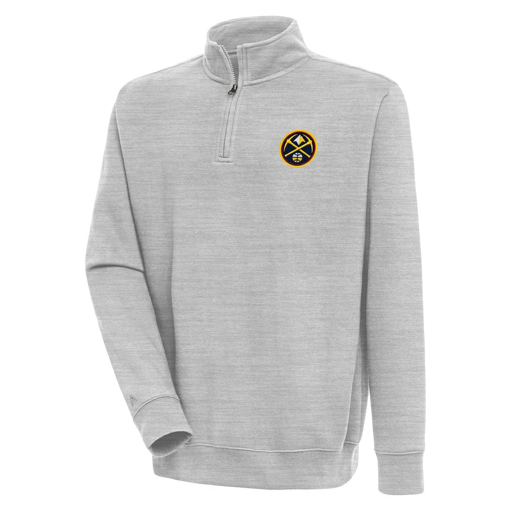 Denver Nuggets Antigua Victory Quarter-Zip Pullover Top sale For Sale