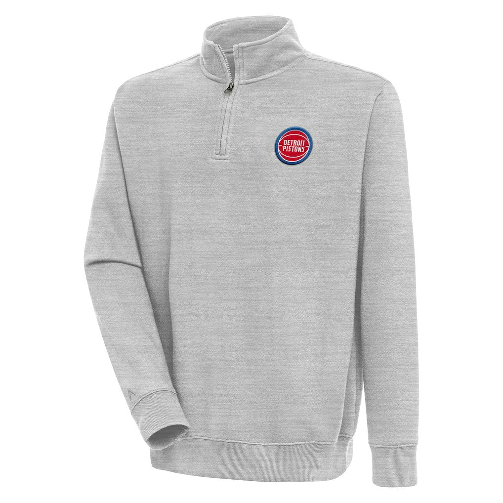 Detroit Pistons Antigua Victory Quarter-Zip Pullover Top sale Discount