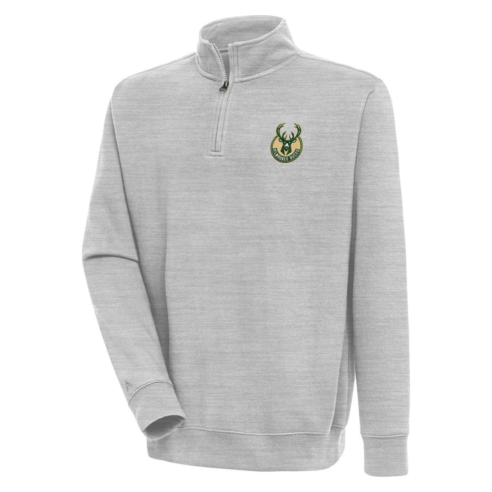 Milwaukee Bucks Antigua Victory Quarter-Zip Pullover Top On Sale