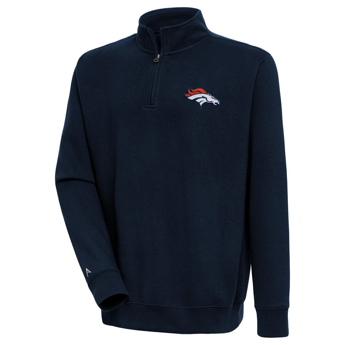 Denver Broncos  Antigua Victory Quarter-Zip Pullover Top