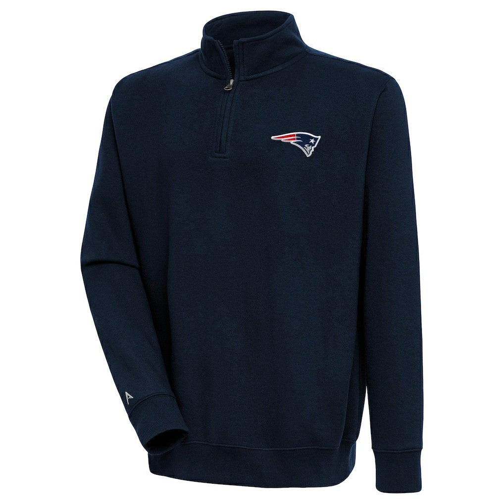 New England Patriots  Antigua Victory Quarter-Zip Pullover Top