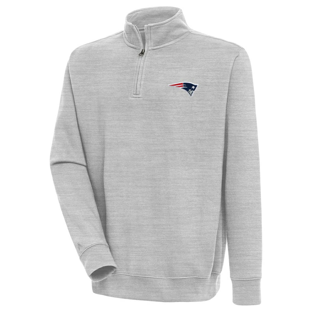 New England Patriots  Antigua Victory Quarter-Zip Pullover Top