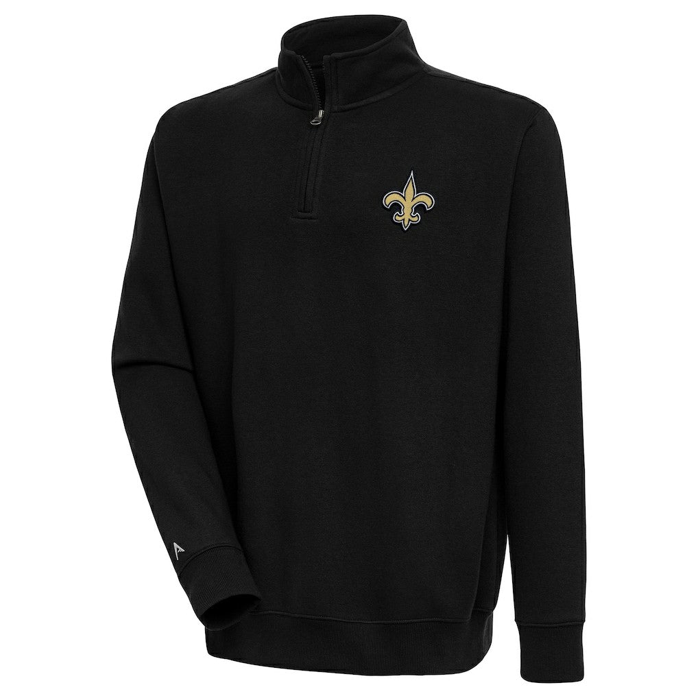 New Orleans Saints  Antigua Victory Quarter-Zip Pullover Top