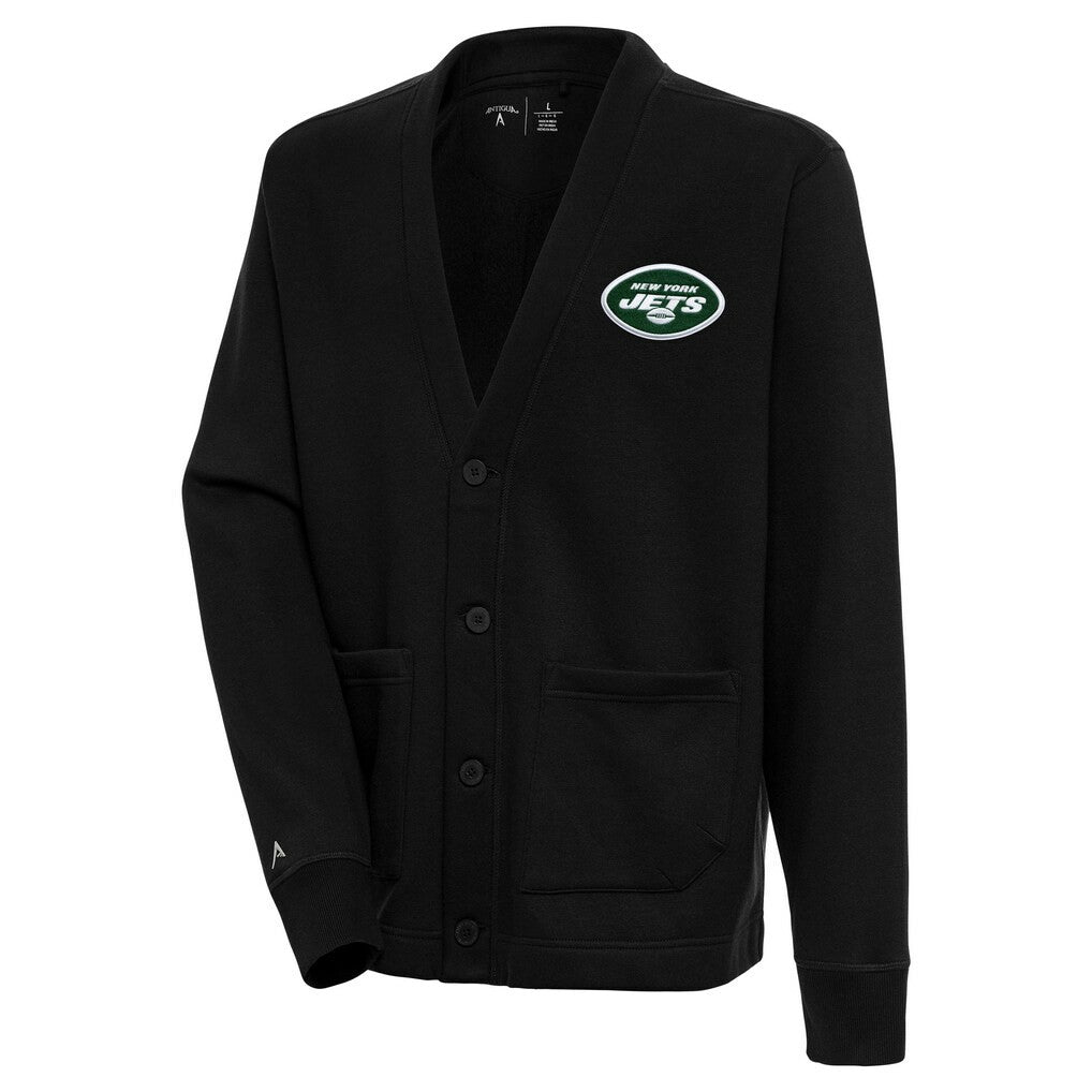 New York Jets  Antigua Victory Button-Up Cardigan