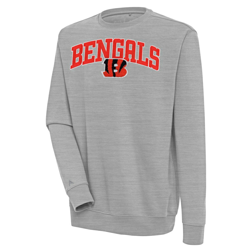 Cincinnati Bengals  Antigua Victory Chenille Pullover Sweatshirt