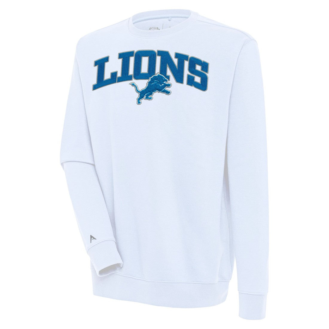 Detroit Lions  Antigua Victory Chenille Pullover Sweatshirt