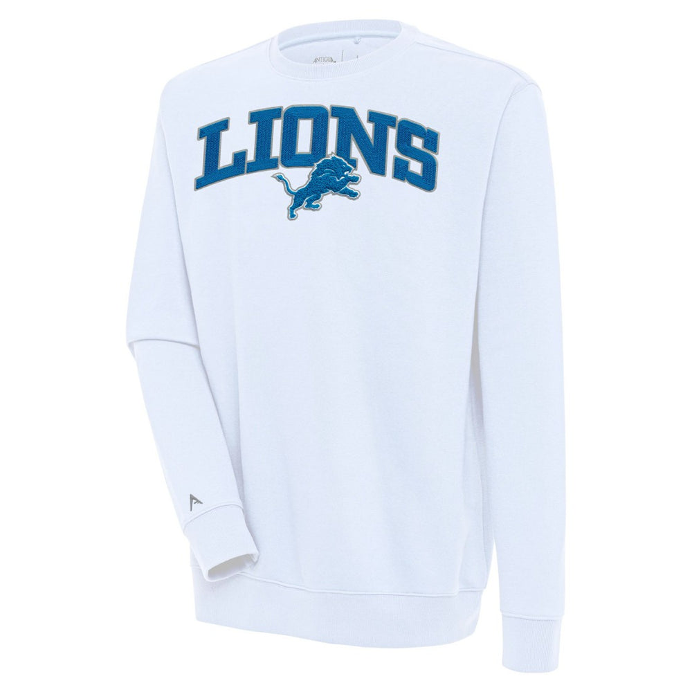 Detroit Lions  Antigua Victory Chenille Pullover Sweatshirt