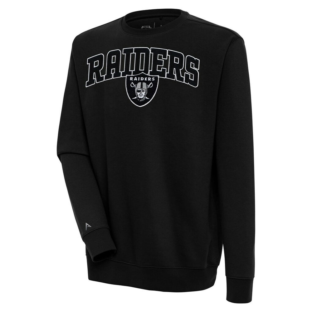 Las Vegas Raiders  Antigua Victory Chenille Pullover Sweatshirt