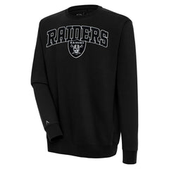 Las Vegas Raiders  Antigua Victory Chenille Pullover Sweatshirt