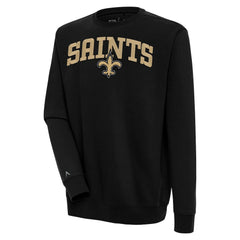 New Orleans Saints  Antigua Victory Chenille Pullover Sweatshirt