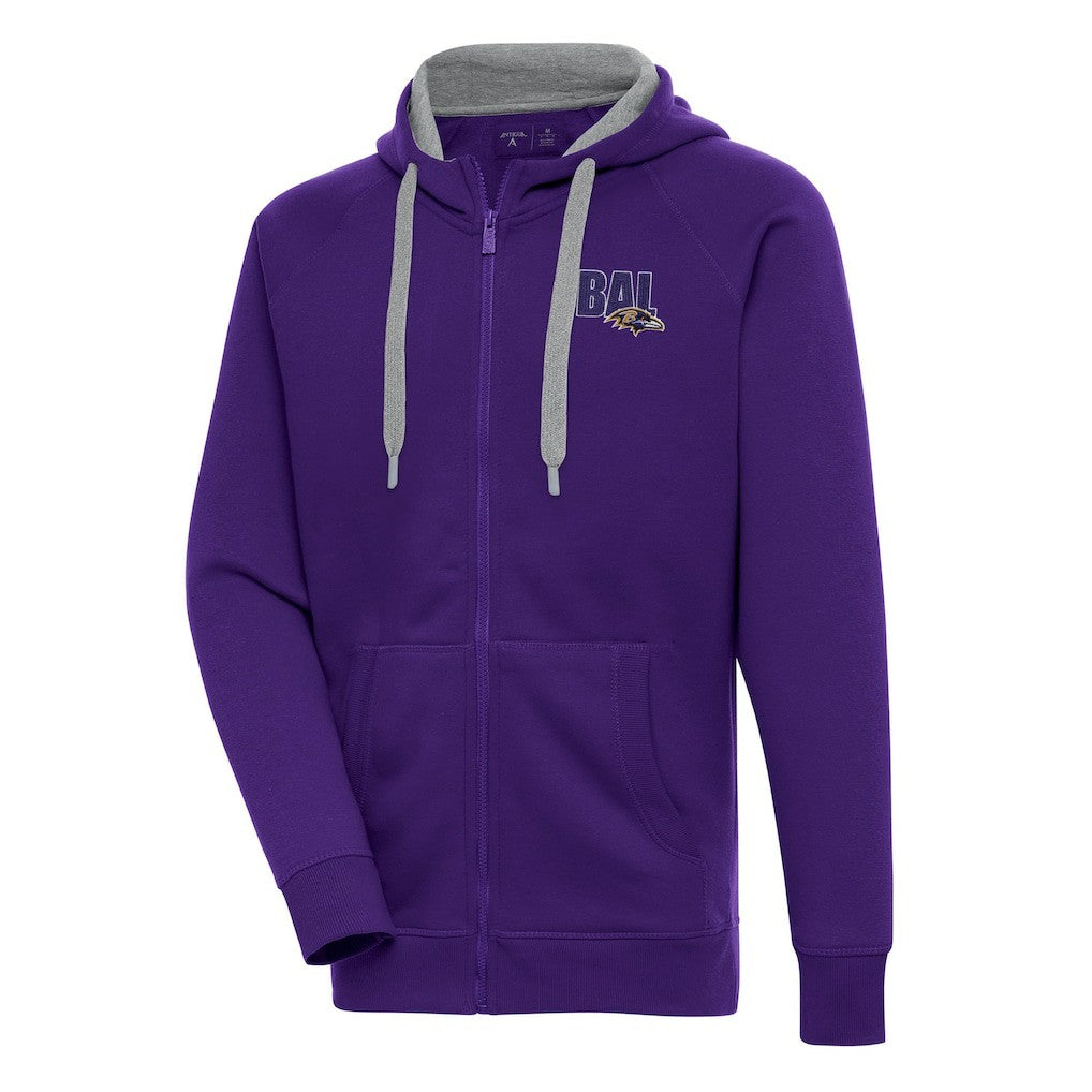 Baltimore Ravens  Antigua Victory Full-Zip Hoodie