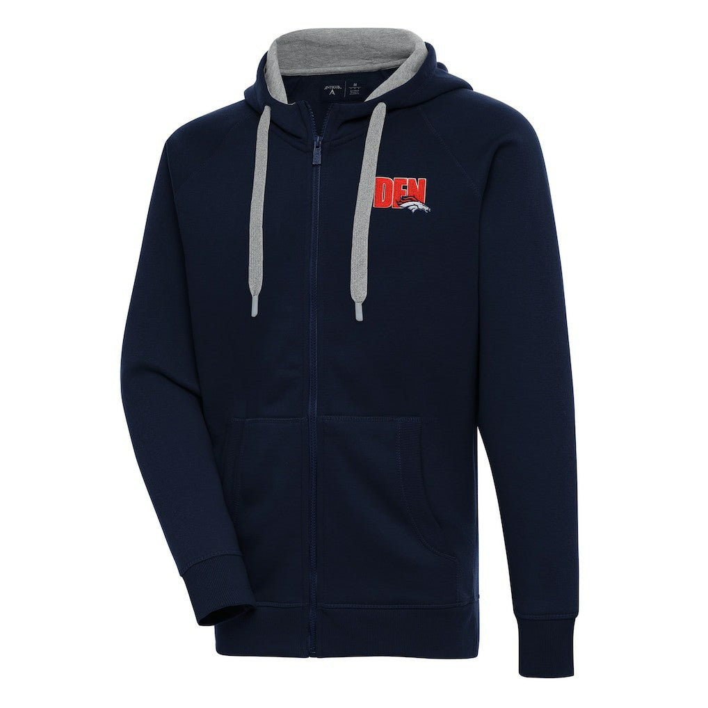 Denver Broncos  Antigua Victory Full-Zip Hoodie