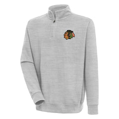Chicago Blackhawks Antigua Victory Quarter-Zip Pullover Top On Sale