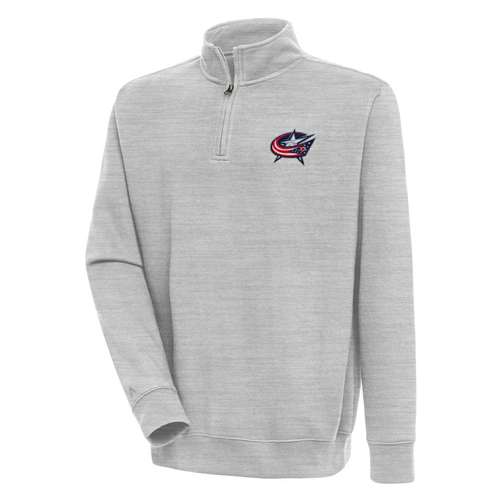 Columbus Blue Jackets Antigua Victory Quarter-Zip Pullover Top On Sale