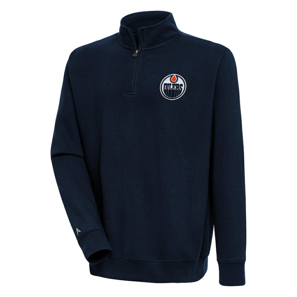 Edmonton Oilers Antigua Victory Quarter-Zip Pullover Top For Sale