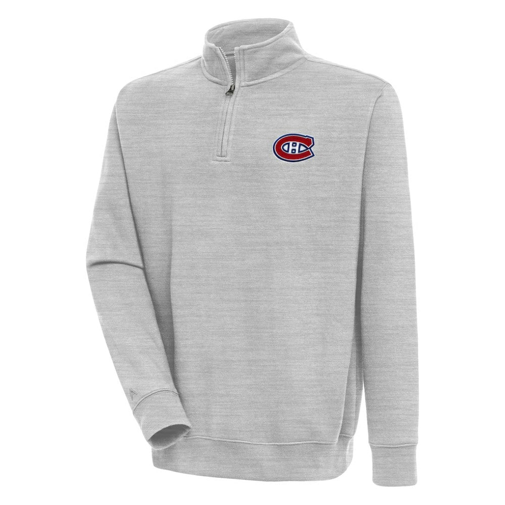 Montreal Canadiens Antigua Victory Quarter-Zip Pullover Top On Sale