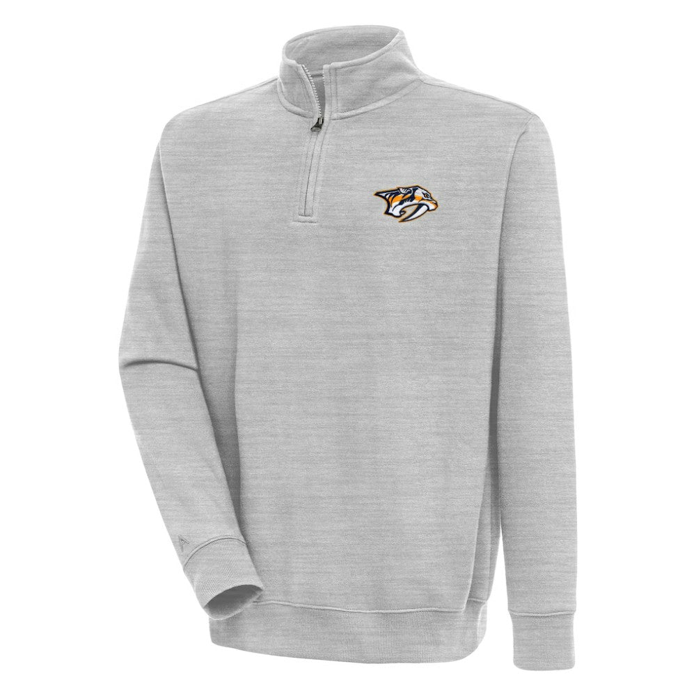 Nashville Predators Antigua Victory Quarter-Zip Pullover Top Online
