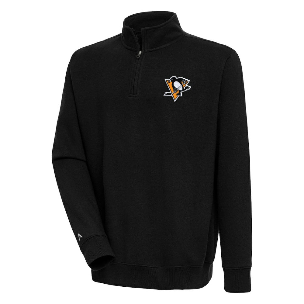 Pittsburgh Penguins Antigua Victory Quarter-Zip Pullover Top On Sale