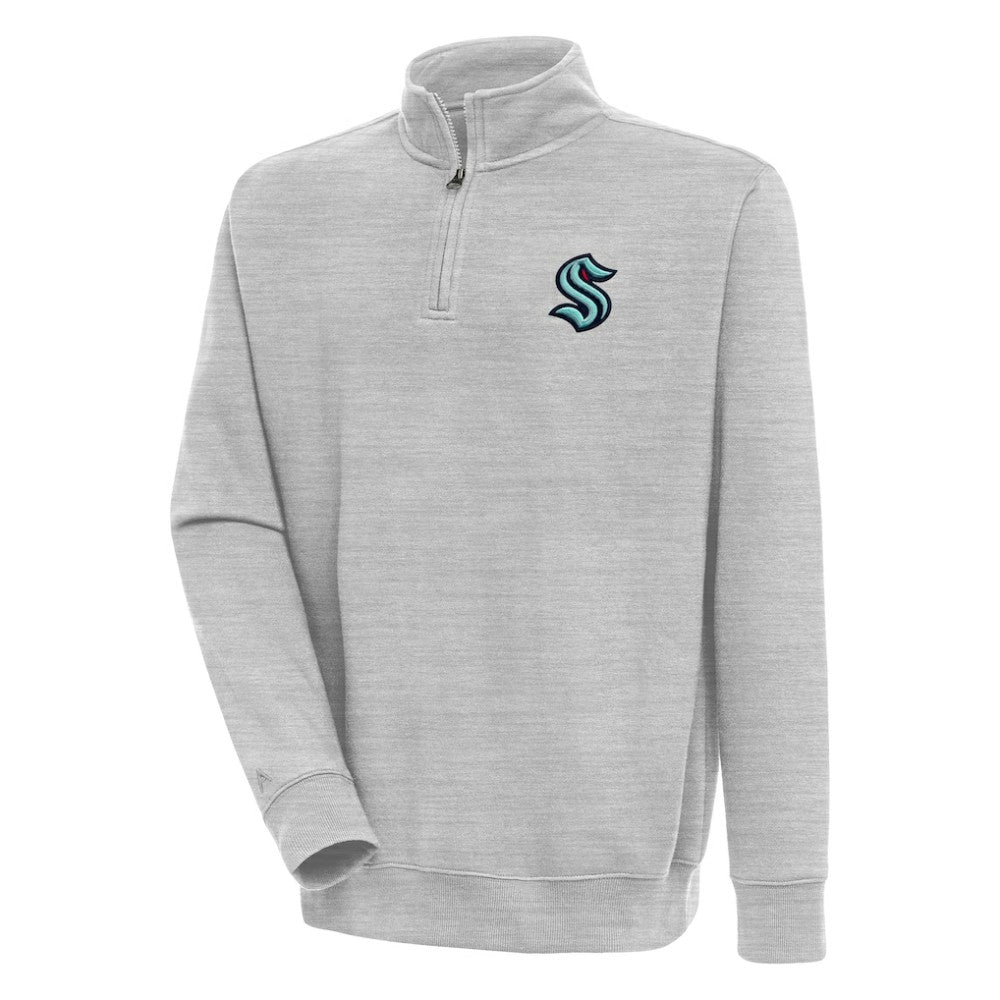 Seattle Kraken Antigua Victory Quarter-Zip Pullover Top Sale